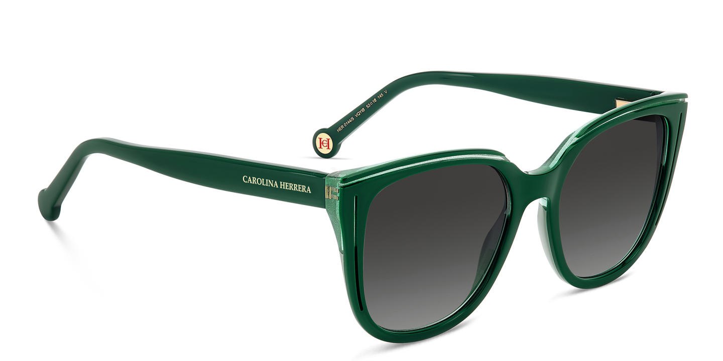 Carolina Herrera Round Sunglasses in Green – Product Photo 2