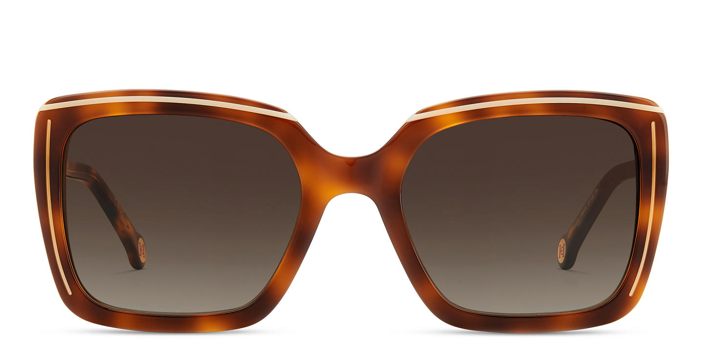Shop Carolina Herrera Square Sunglasses in Havana online.