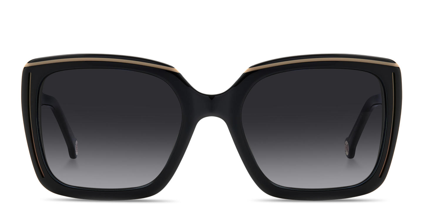 Carolina Herrera Logo Signature Oversized Square Sunglasses in Black Nude – Product Photo 0