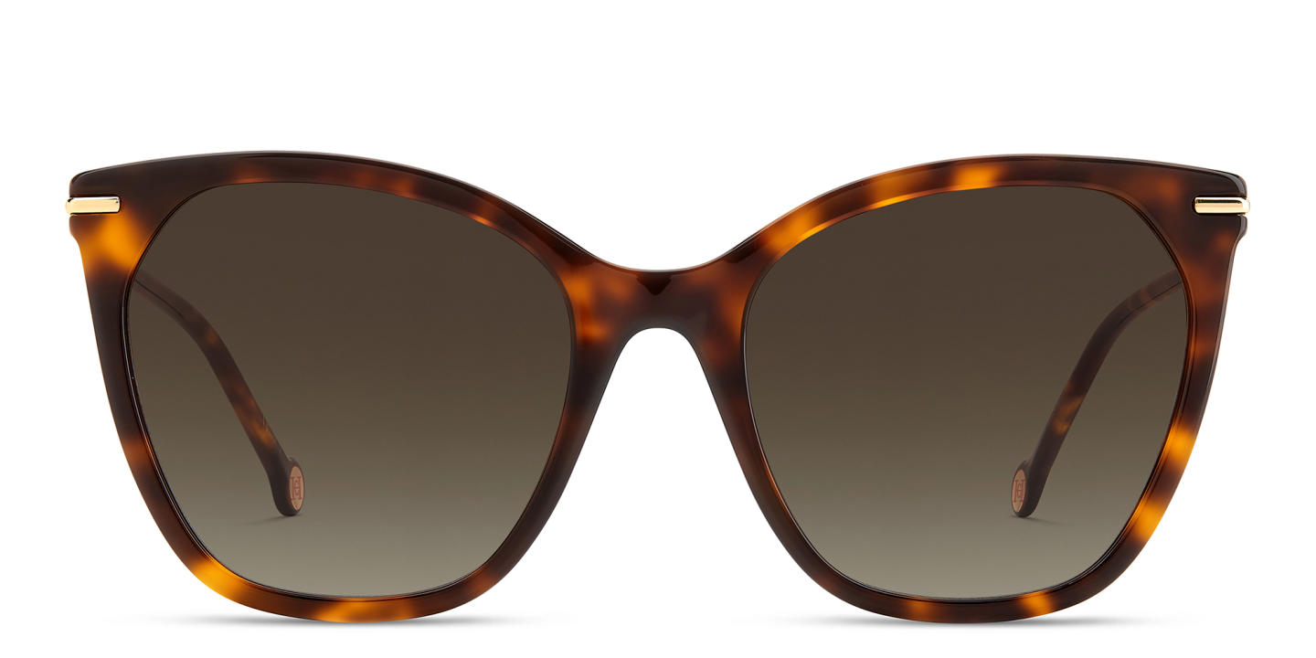 Shop Carolina Herrera Cat-Eye Sunglasses in Havana online.