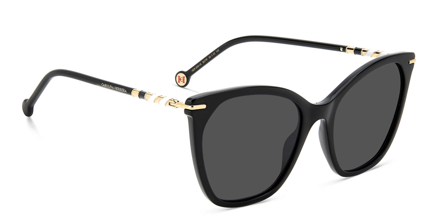 Shop Carolina Herrera Cat-Eye Sunglasses in Black online.