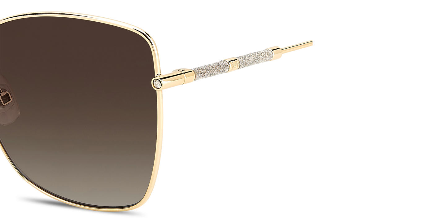 Shop Carolina Herrera Crystal Oversized Butterfly Sunglasses in Rose Gold online.