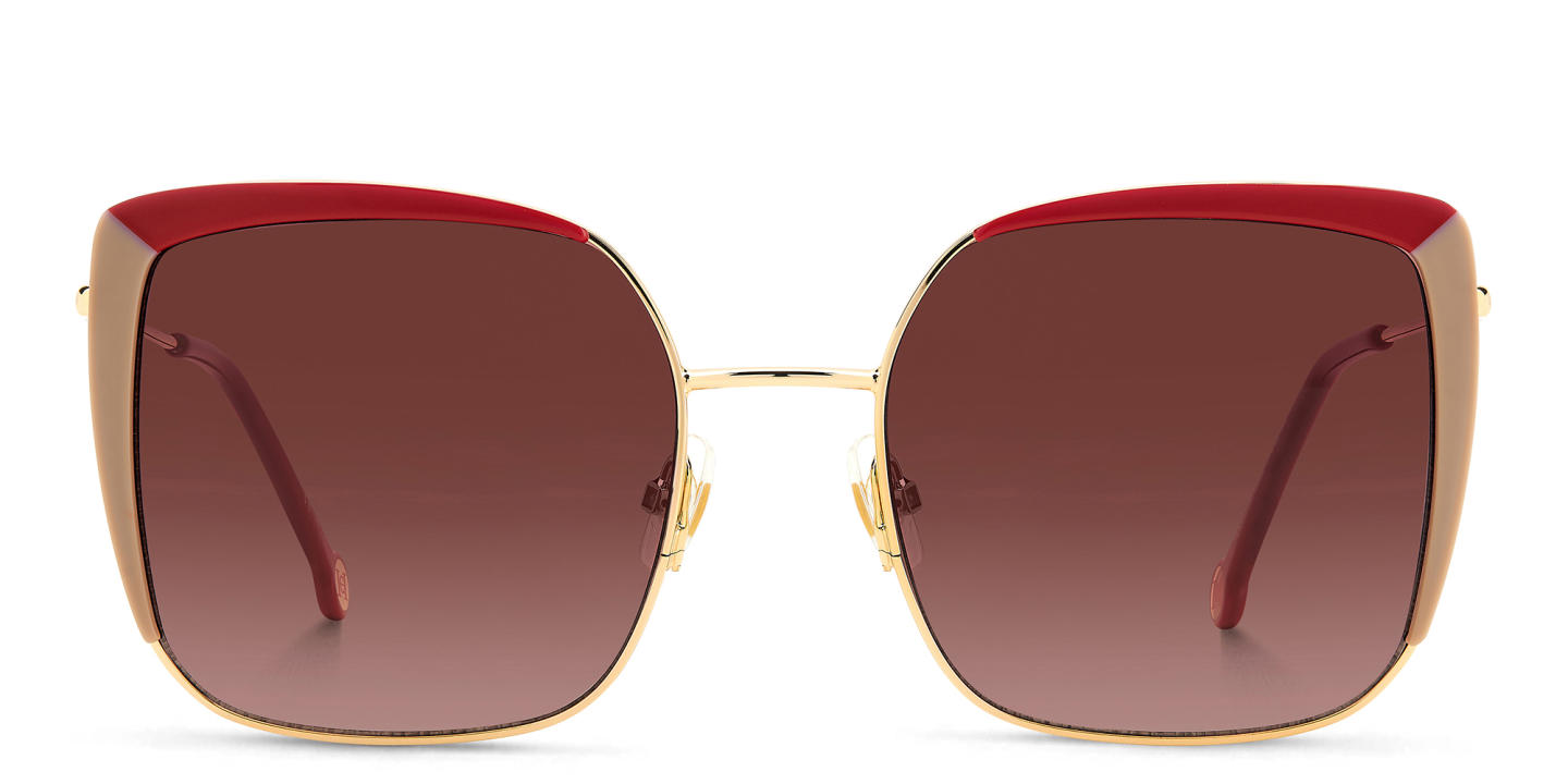Carolina Herrera Oversized Square Sunglasses in Gold – Product Photo 0