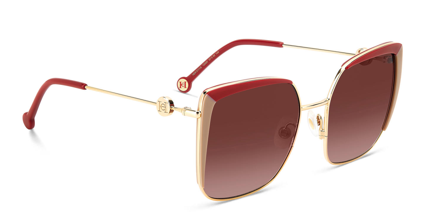 Carolina Herrera Oversized Square Sunglasses in Gold – Product Photo 2