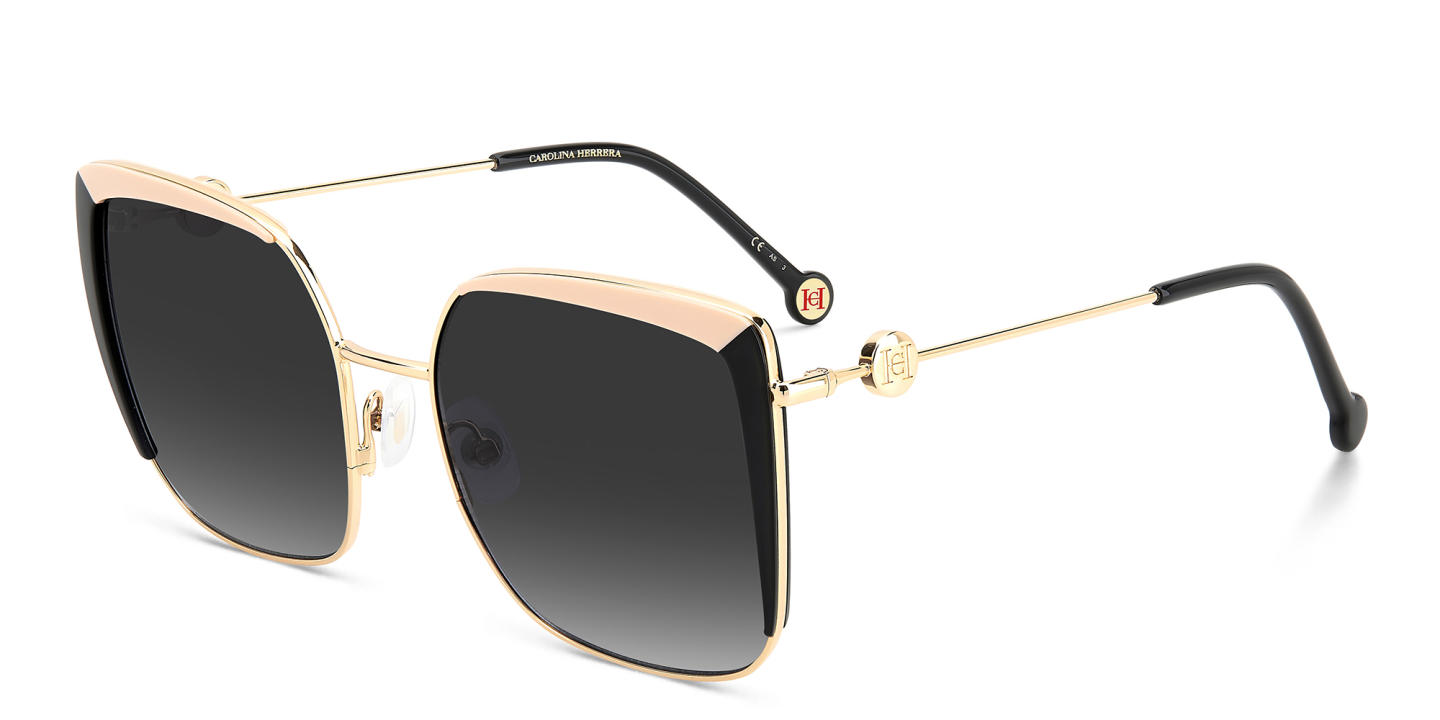 Carolina Herrera Oversized Square Sunglasses in Gold – Product Photo 1