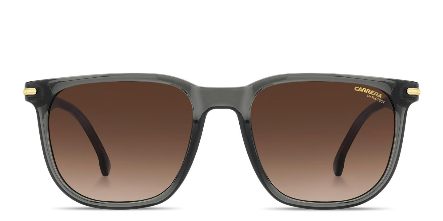 Shop Carrera Logo Lettering Unisex Pillow Sunglasses in Transparent Grey online.