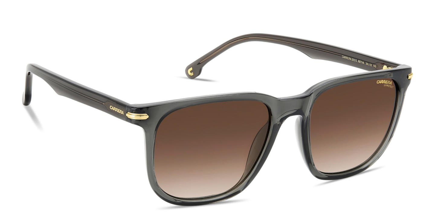 Shop Carrera Logo Lettering Unisex Pillow Sunglasses in Transparent Grey online.