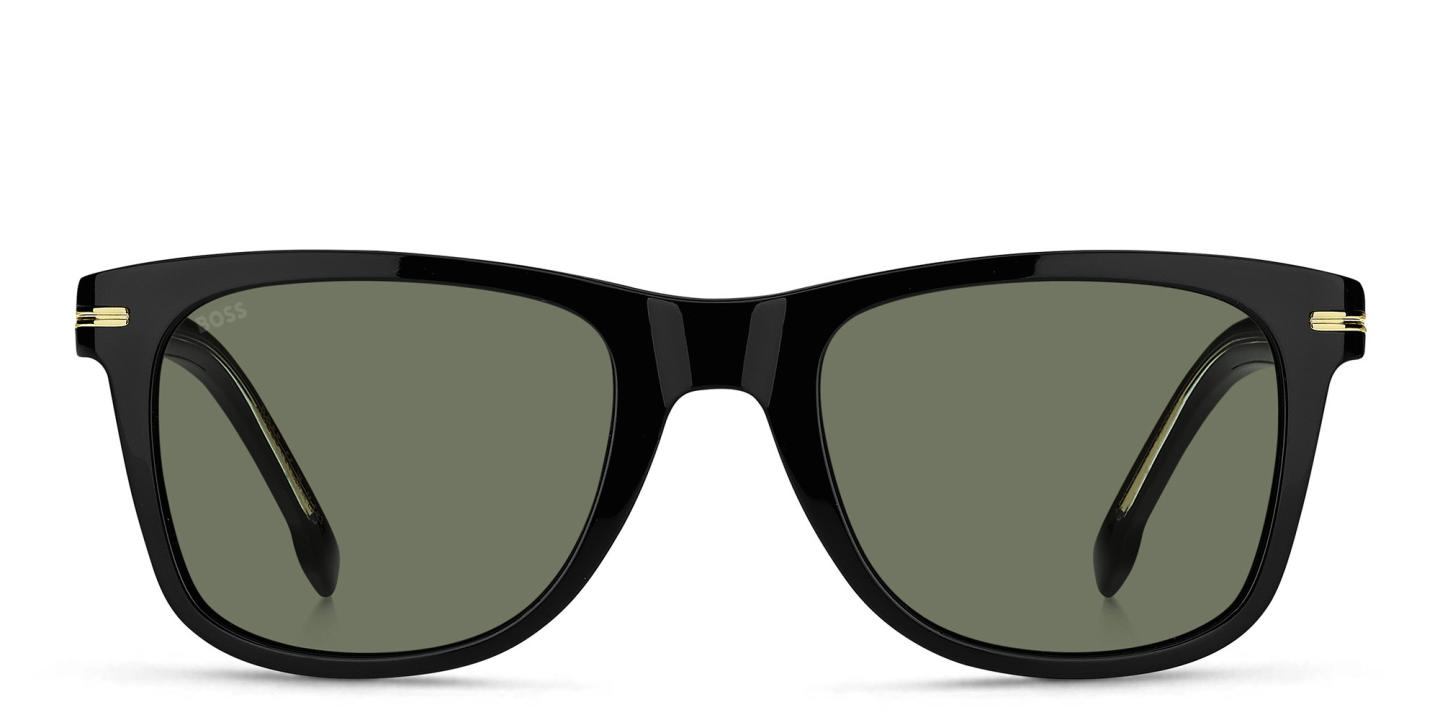 Shop Hugo Boss Rectangle Sunglasses in Black online.