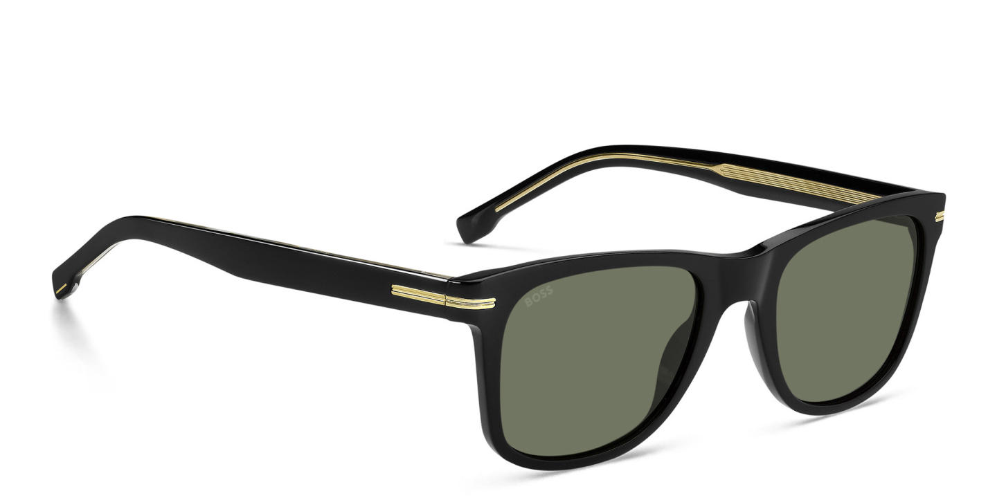Shop Hugo Boss Rectangle Sunglasses in Black online.