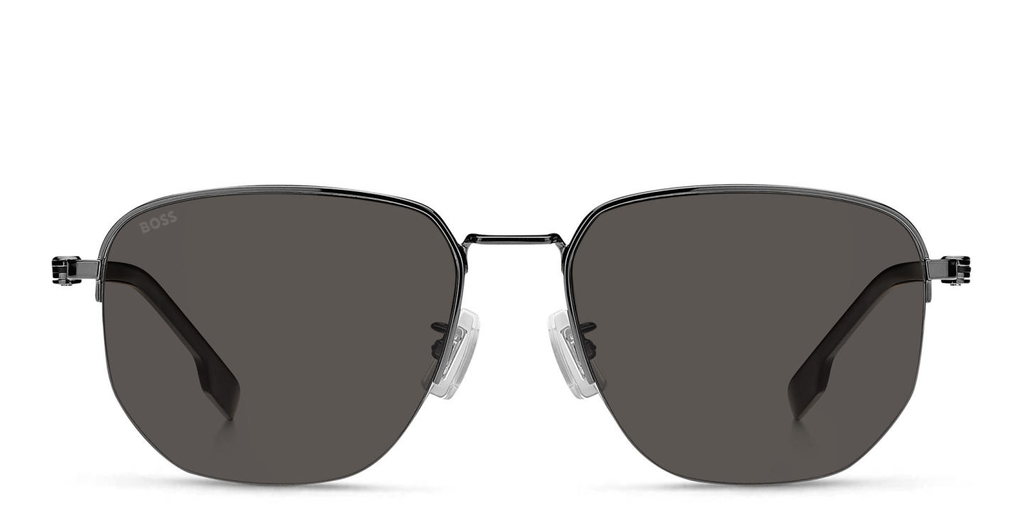 Shop Hugo Boss Irregular Sunglasses in Silver online.