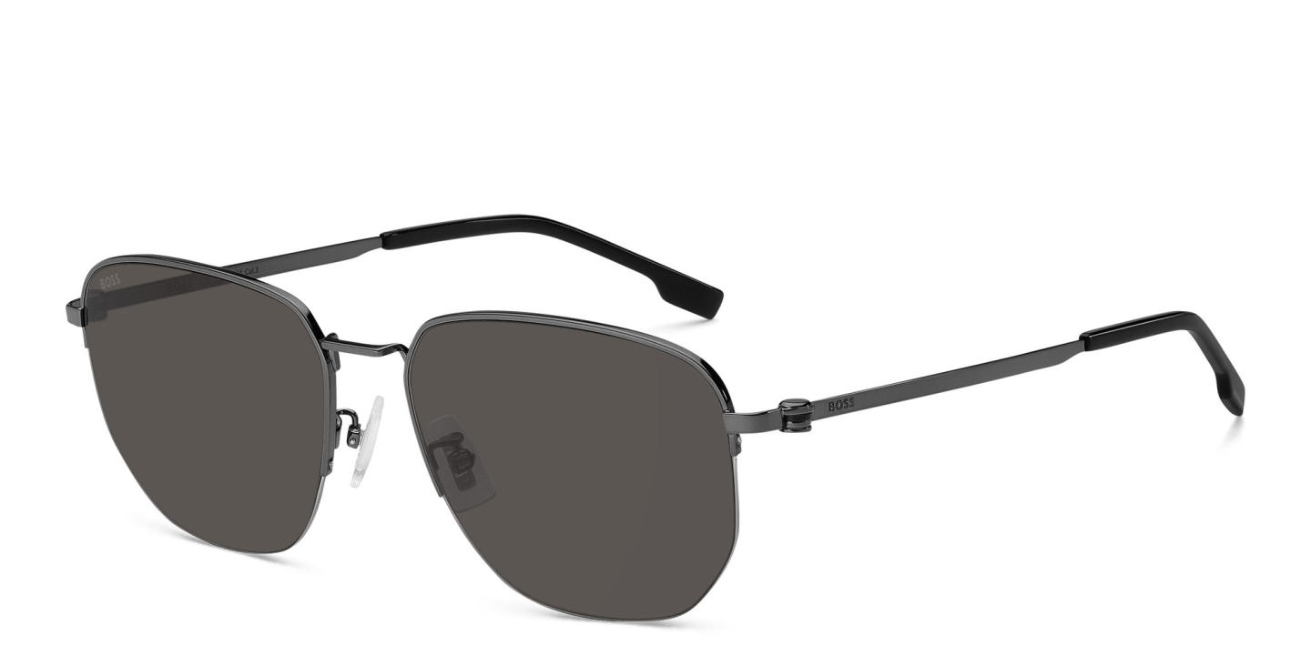 Shop Hugo Boss Irregular Sunglasses in Silver online.