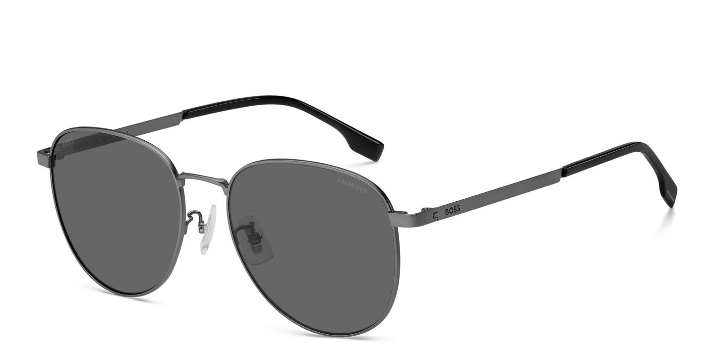 Hugo Boss Round Sunglasses in Gunmetal – Product Photo 1