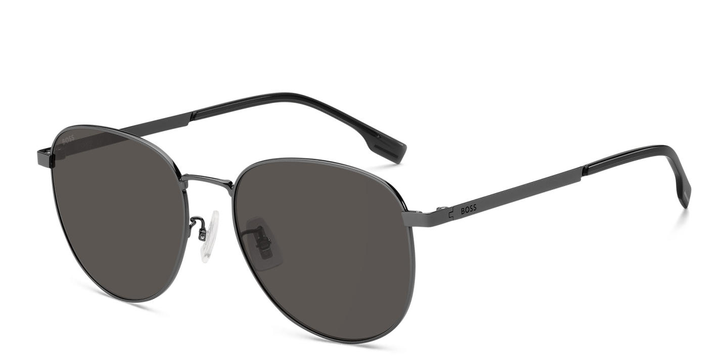 Hugo Boss Round Sunglasses in Dark Gunmetal – Product Photo 1