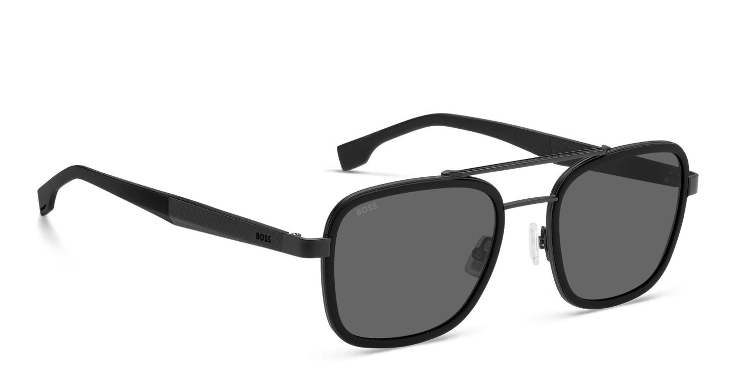 Shop Hugo Boss Square Sunglasses in Black online.