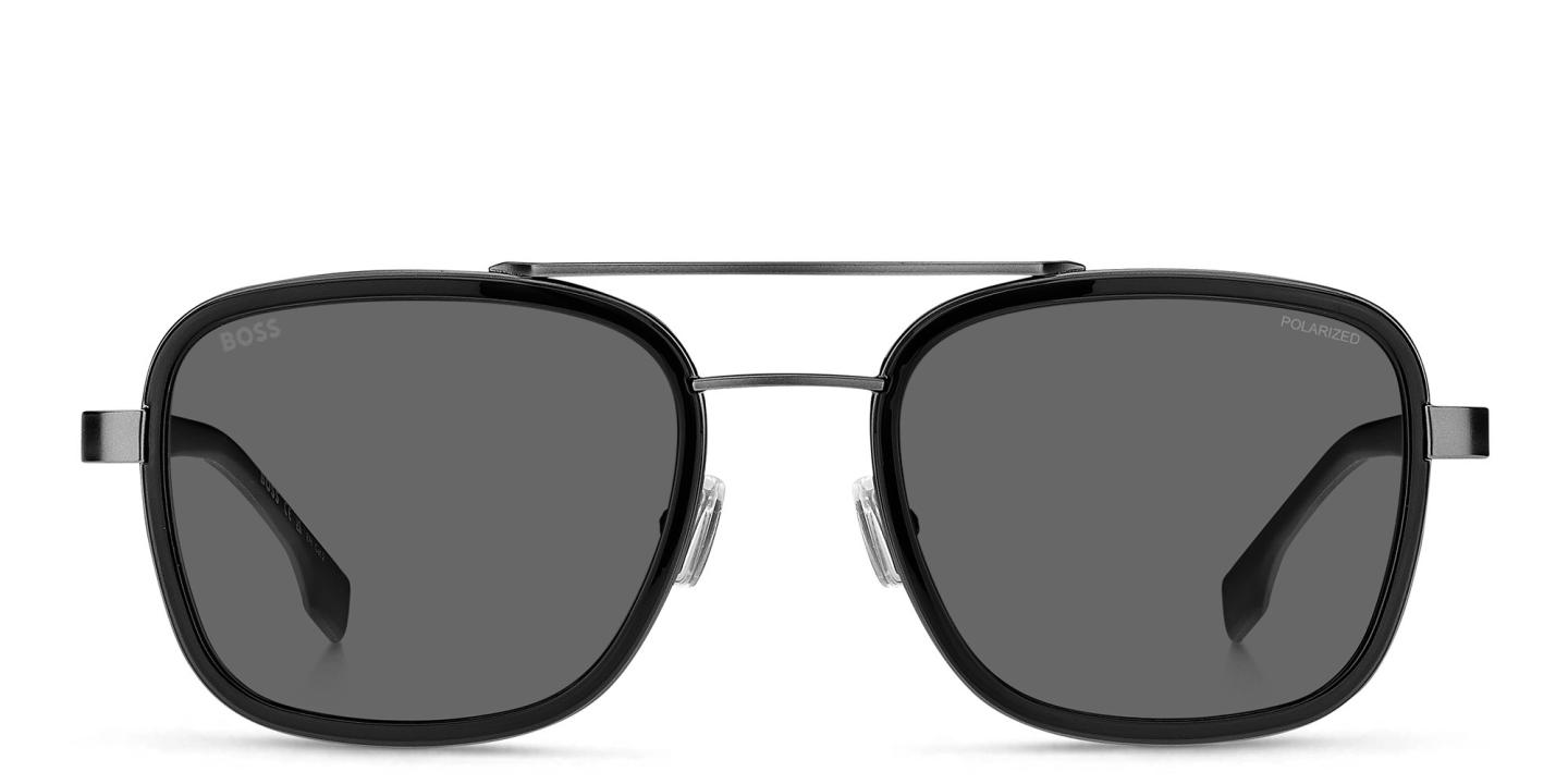 Shop Hugo Boss Square Sunglasses in Silver online.