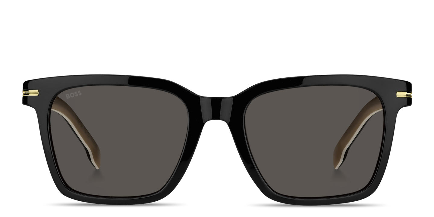 Hugo Boss Logo Signature Rectangle Sunglasses in Black – Product Photo 0