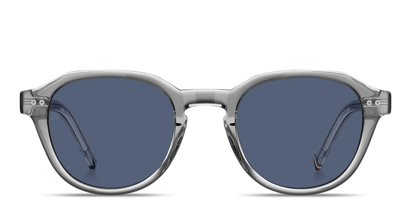 Tommy Hilfiger Logo Lettering Panthos Sunglasses in Transparent Grey – Product Photo 0