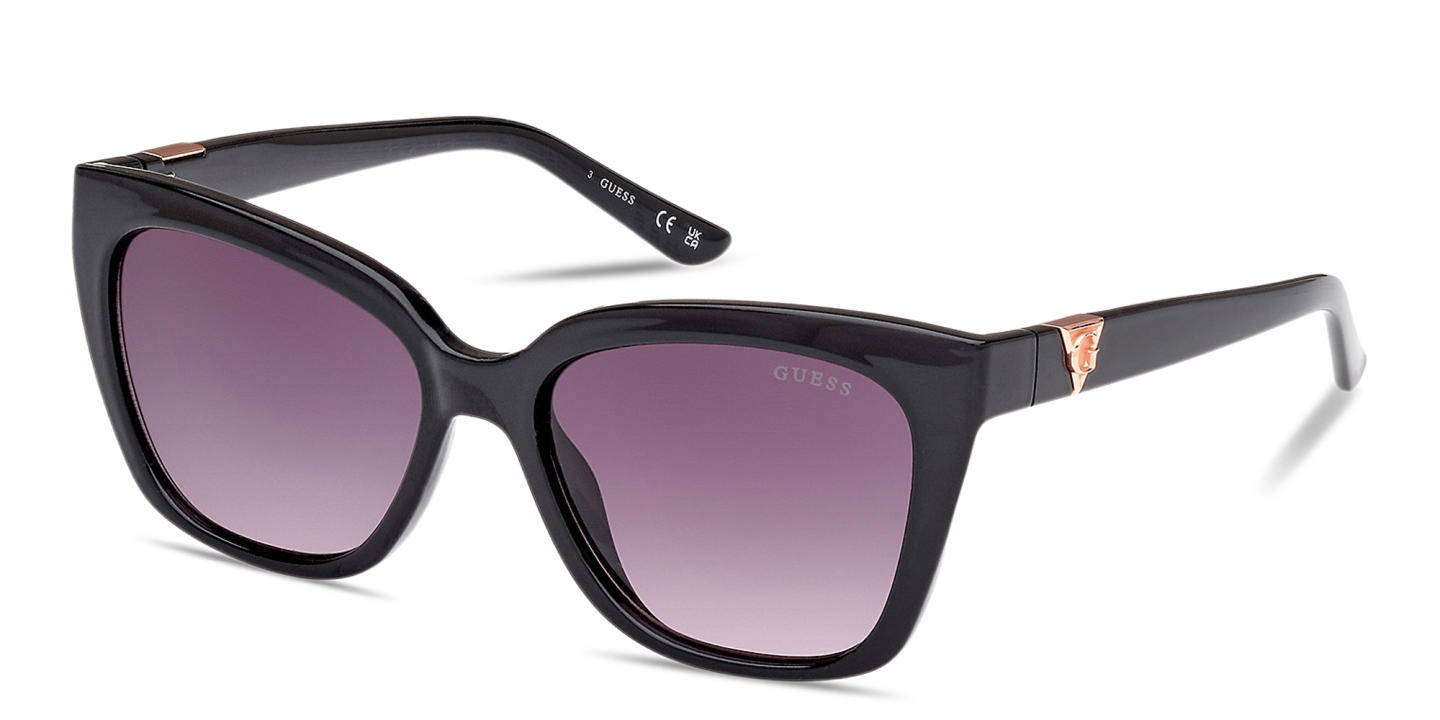 Shop Guess G Emblem Square Sunglasses in Black online.