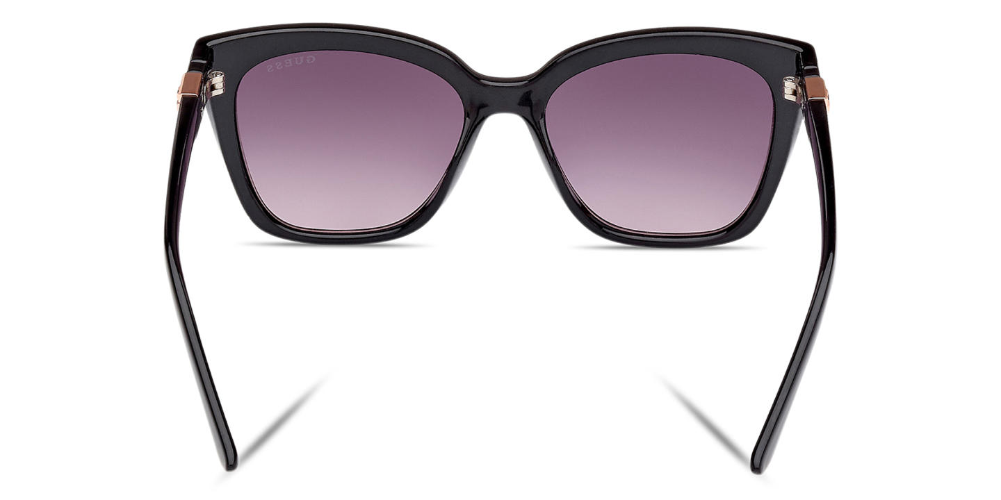 Shop Guess G Emblem Square Sunglasses in Black online.