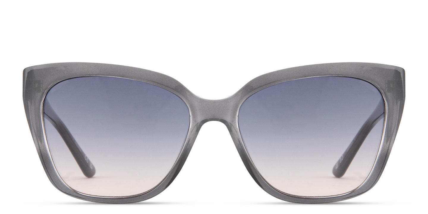Shop Guess G Logo Square Sunglasses in Transparent Grey online.
