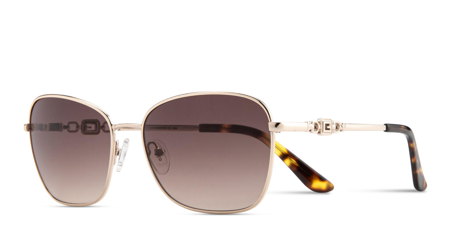 Shop Guess G Logo Cat-Eye Sunglasses in Shiny Gold online.