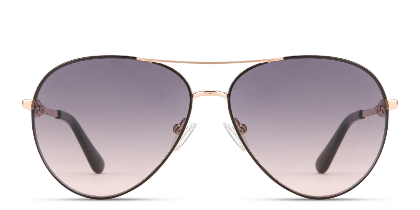 Shop Guess G Logo Aviator Sunglasses in Gold Black online.