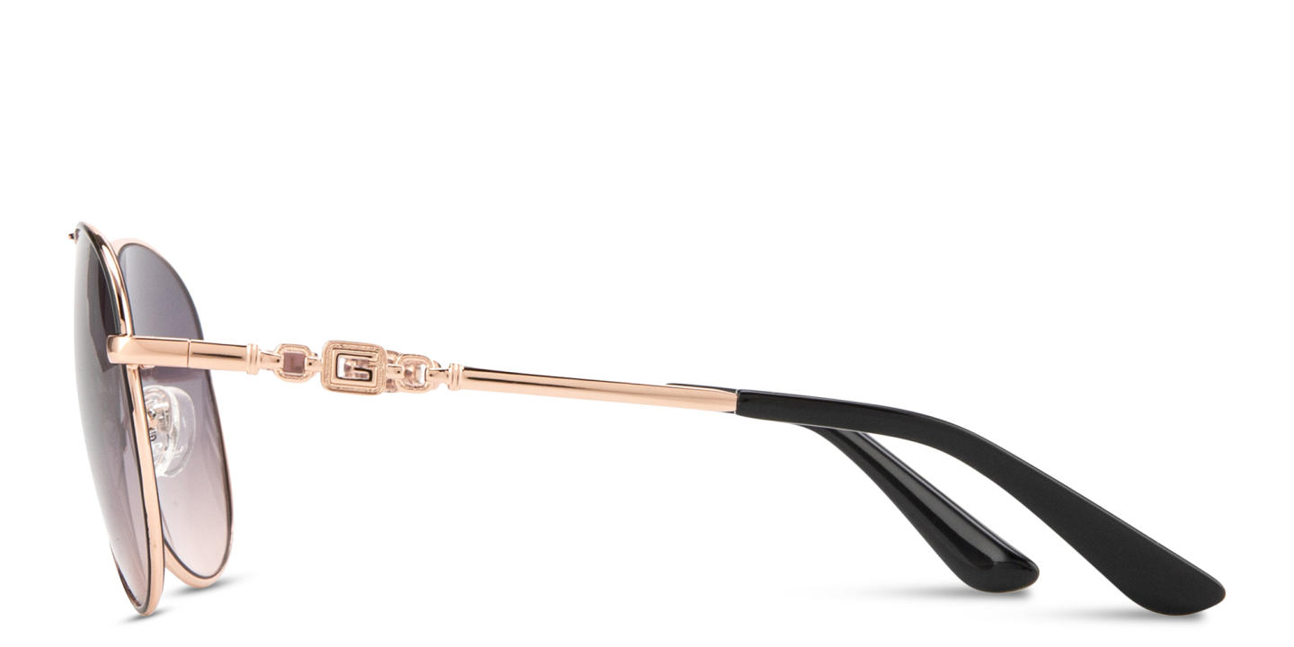 Shop Guess G Logo Aviator Sunglasses in Gold Black online.