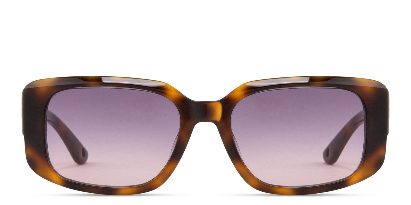 Shop Guess G Logo Rectangle Sunglasses in Dark Havana online.