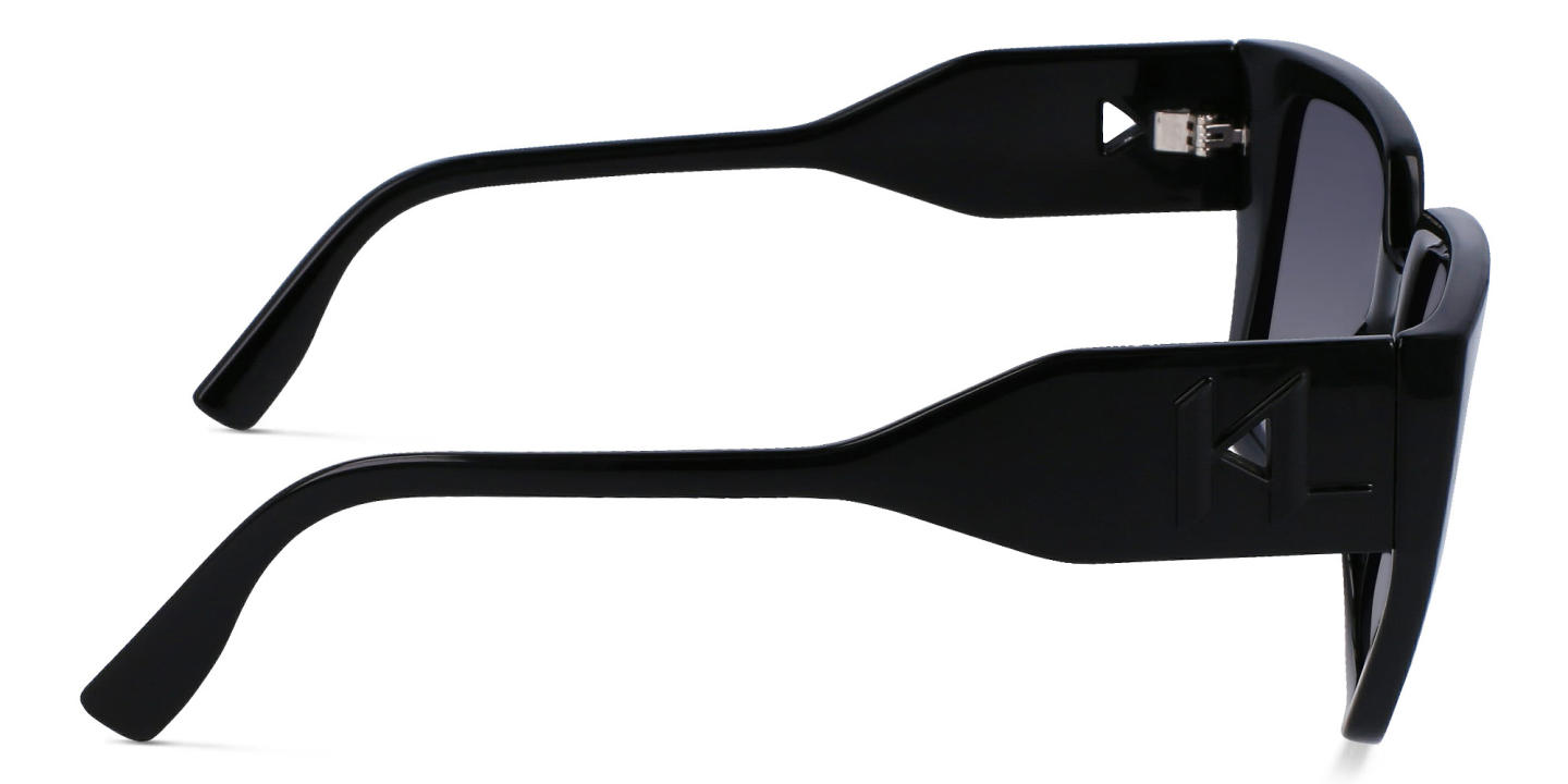 KARL LAGERFELD Rectangle Sunglasses in Black – Product Photo 2