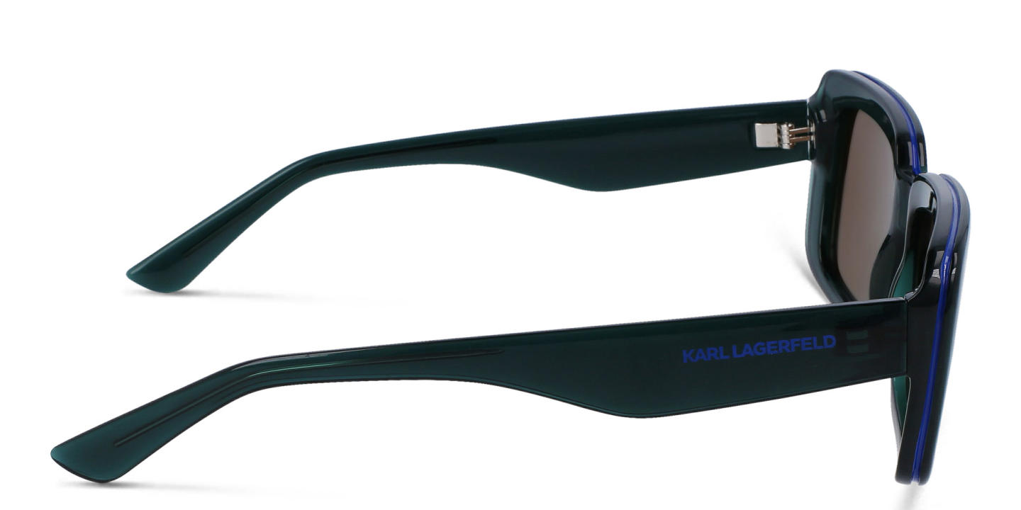 KARL LAGERFELD Unisex Rectangle Sunglasses in Green – Product Photo 2