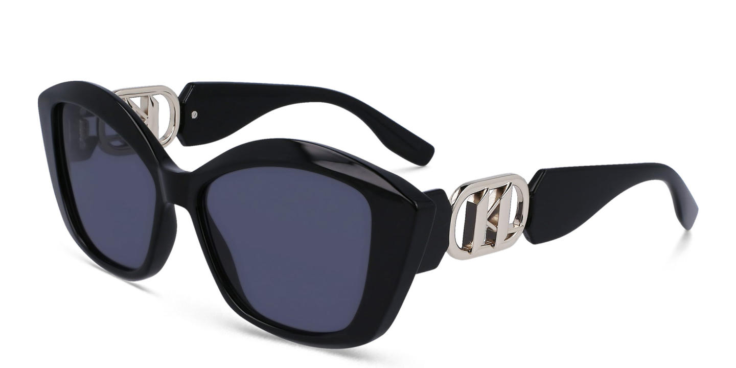 KARL LAGERFELD Rectangle Sunglasses in Black – Product Photo 1