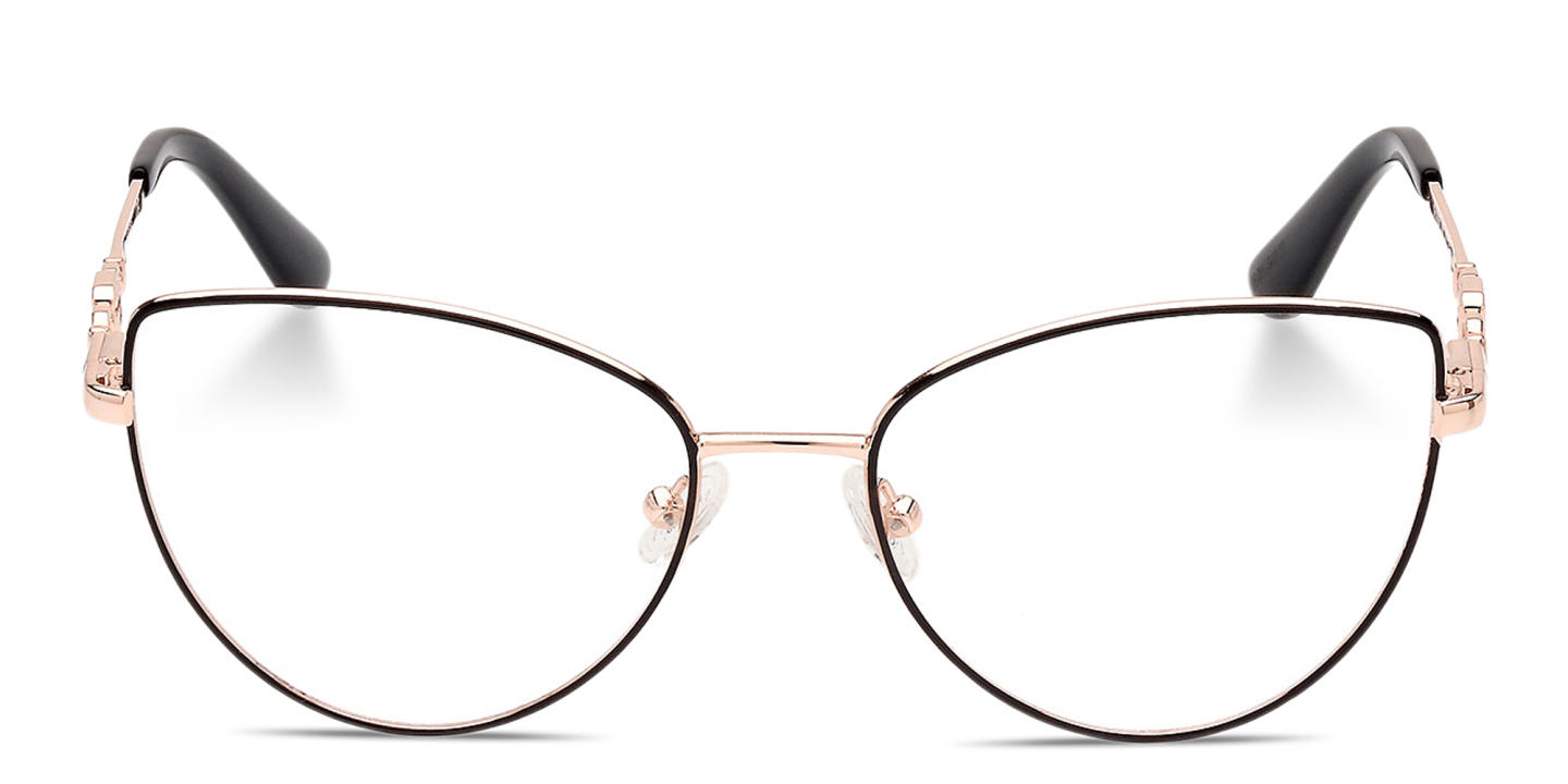 Guess G Logo Cat-Eye Eyeglasses in Black Gold – Product Photo 0