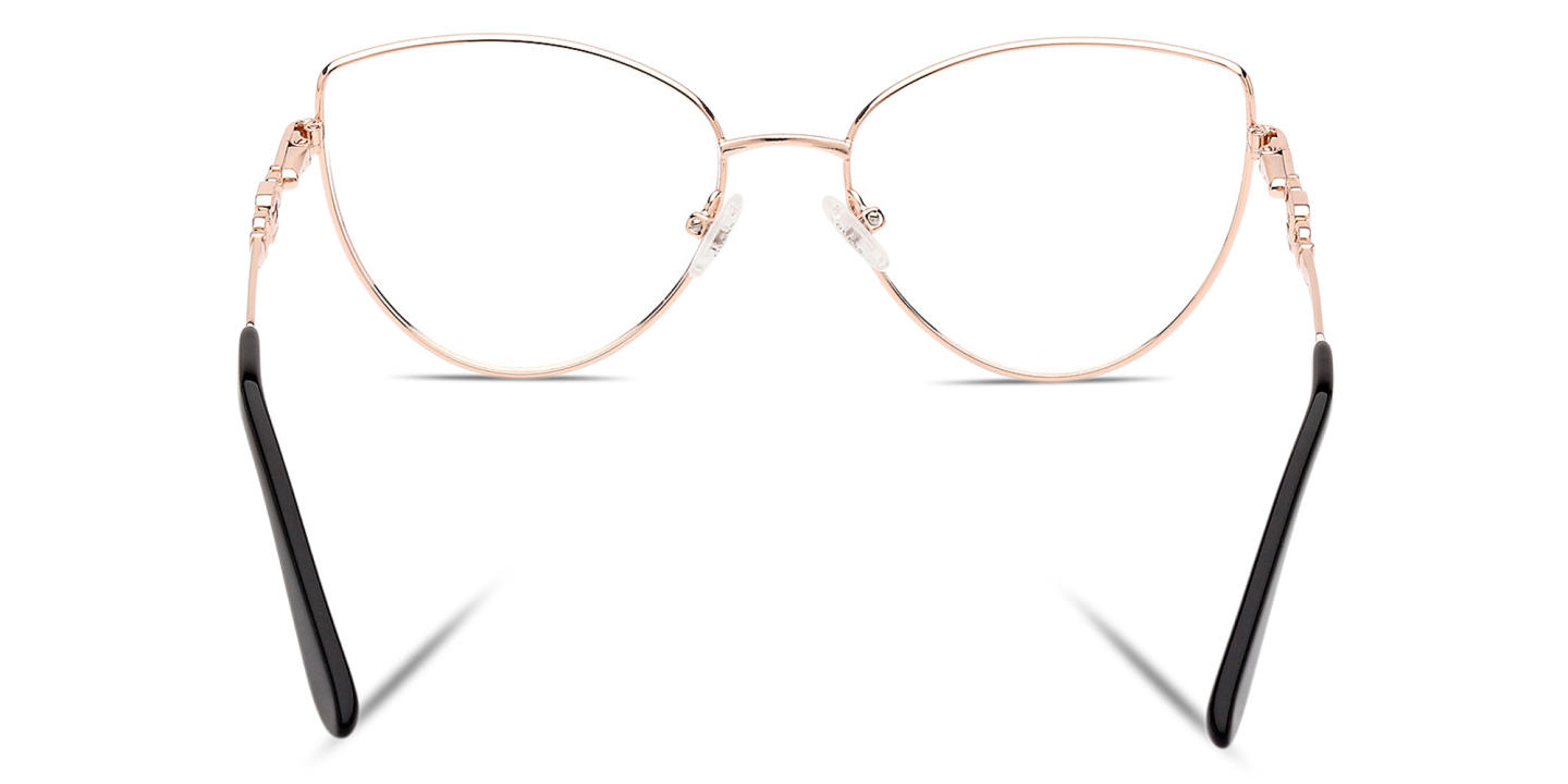 Shop Guess G Logo Cat-Eye Eyeglasses in Black Gold online.