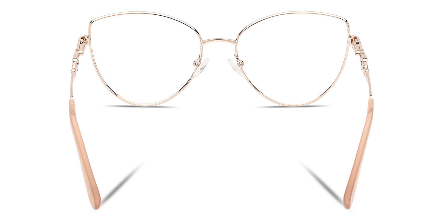 Shop Guess G Logo Cat-Eye Eyeglasses in Beige On Gold online.