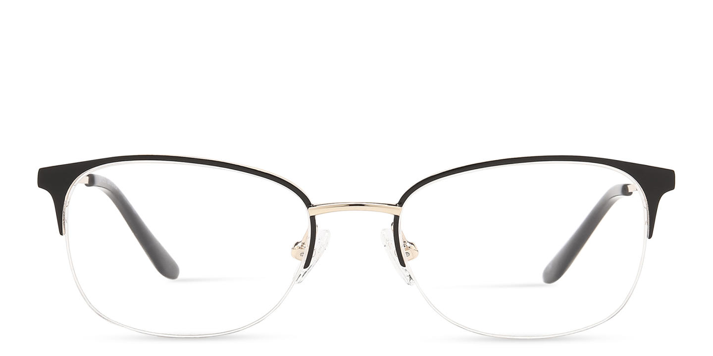 TRICE Half-Rim Rectangle Eyeglasses in Black – Product Photo 0