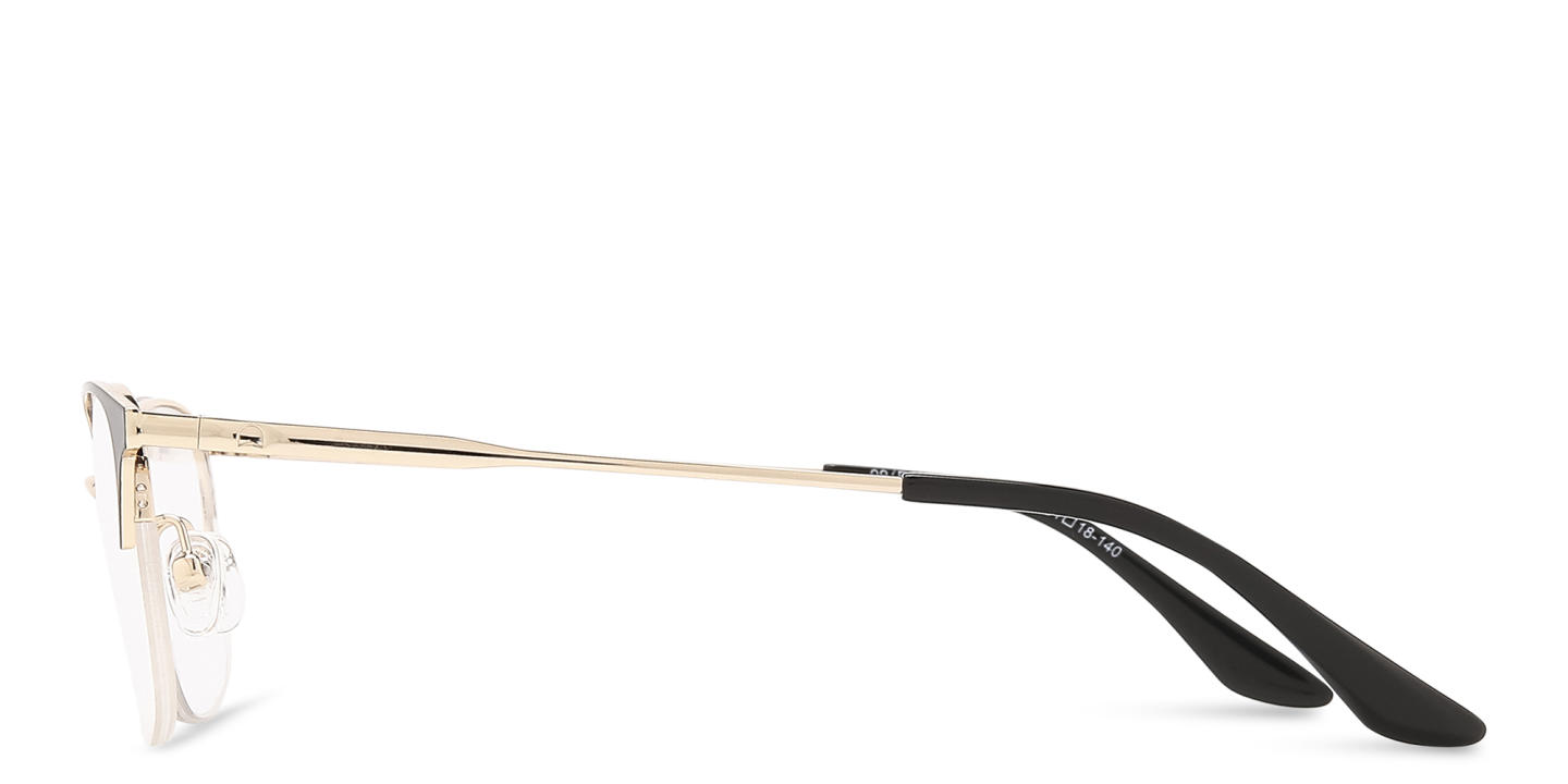 TRICE Half-Rim Rectangle Eyeglasses in Black – Product Photo 2
