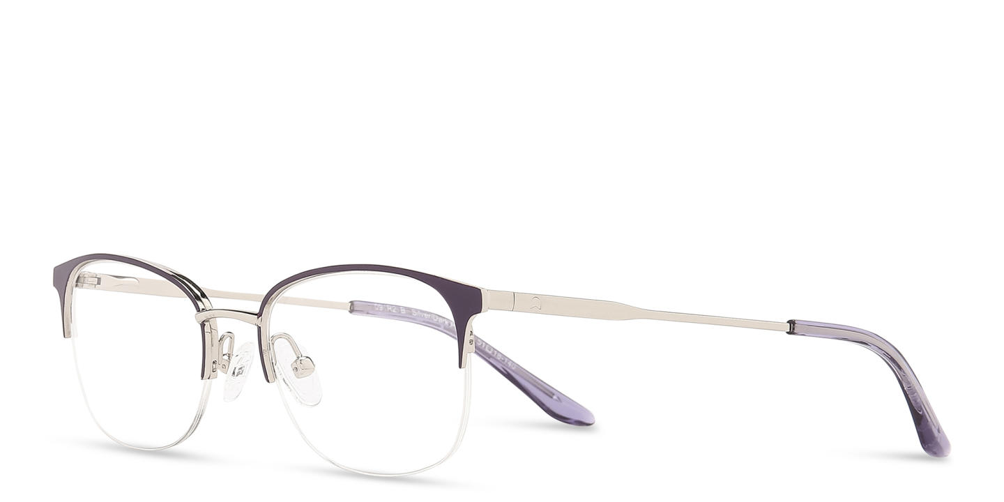 TRICE Half-Rim Rectangle Eyeglasses in Purple – Product Photo 1