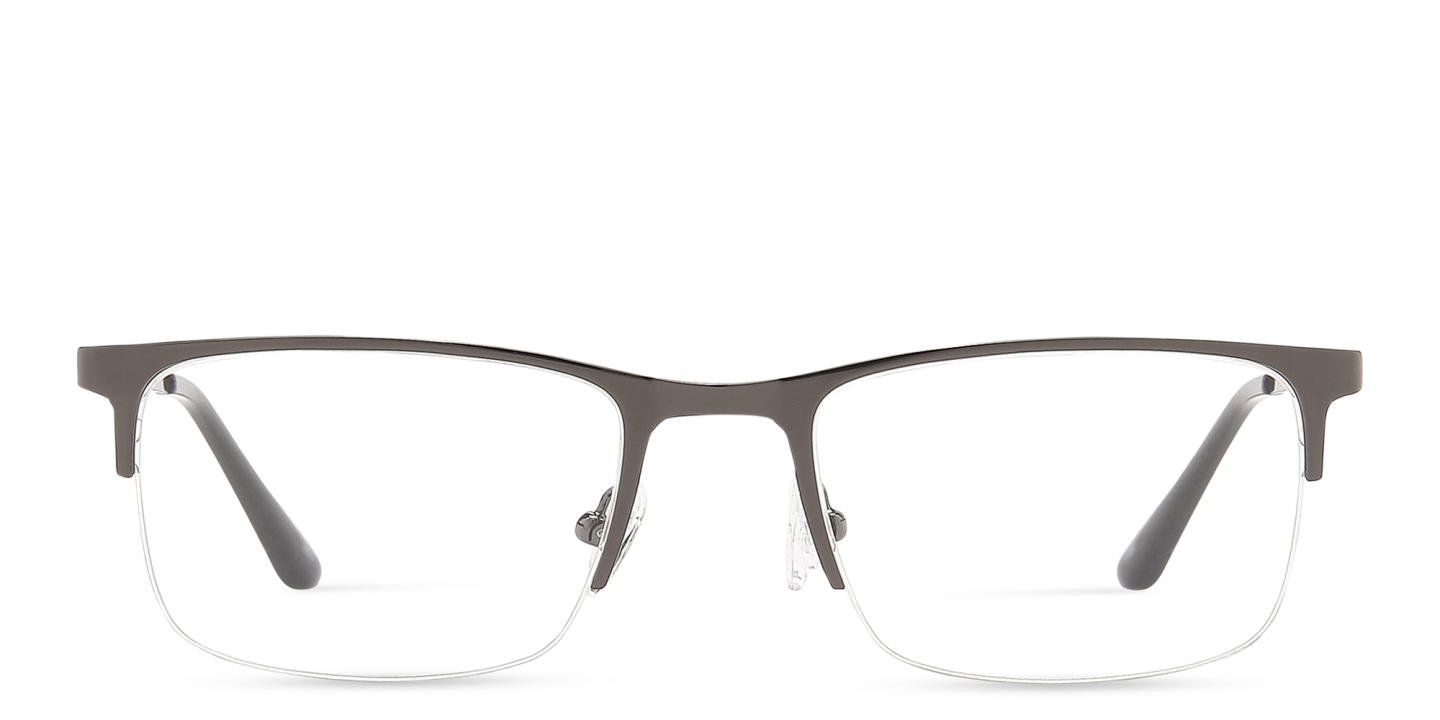 TRICE Half-Rim Rectangle Eyeglasses in Gunmetal – Product Photo 0