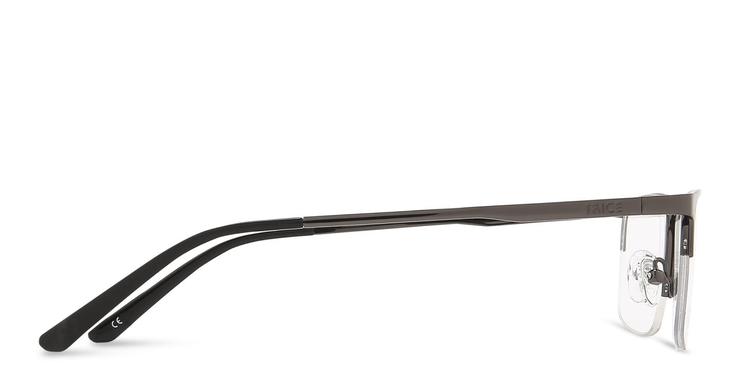 TRICE Half-Rim Rectangle Eyeglasses in Gunmetal – Product Photo 3