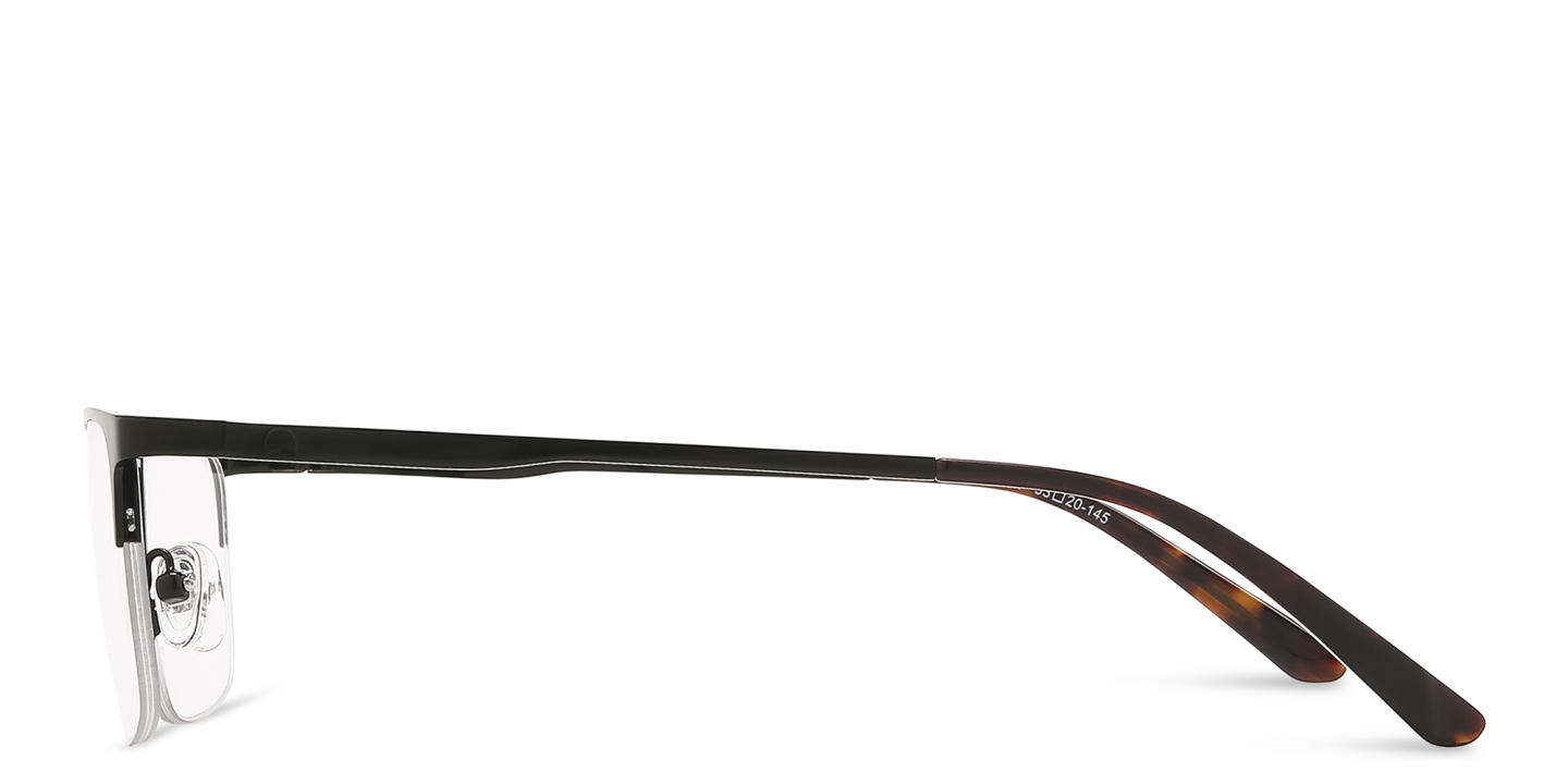 TRICE Half-Rim Rectangle Eyeglasses in Black – Product Photo 2