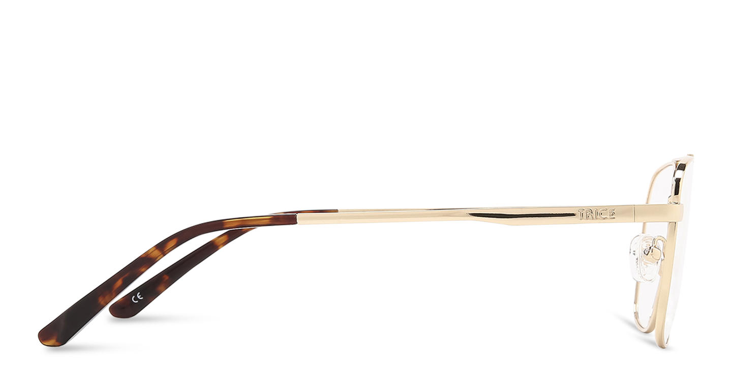 TRICE Square Eyeglasses in Gold – Product Photo 3
