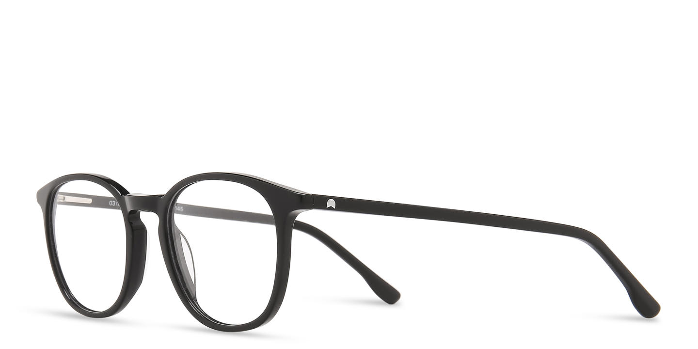 TRICE Unisex Round Eyeglasses in Black – Product Photo 1
