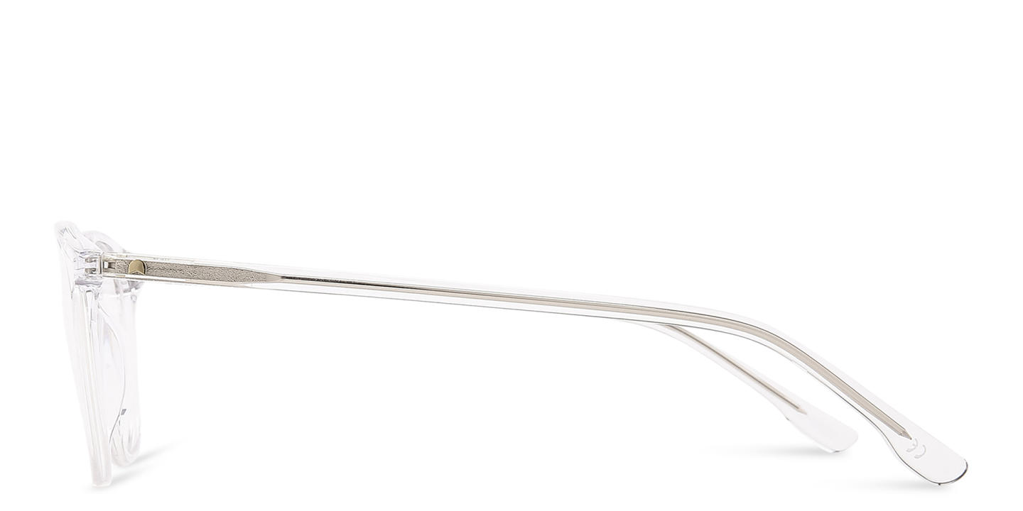 TRICE Unisex Round Eyeglasses in Clear – Product Photo 2