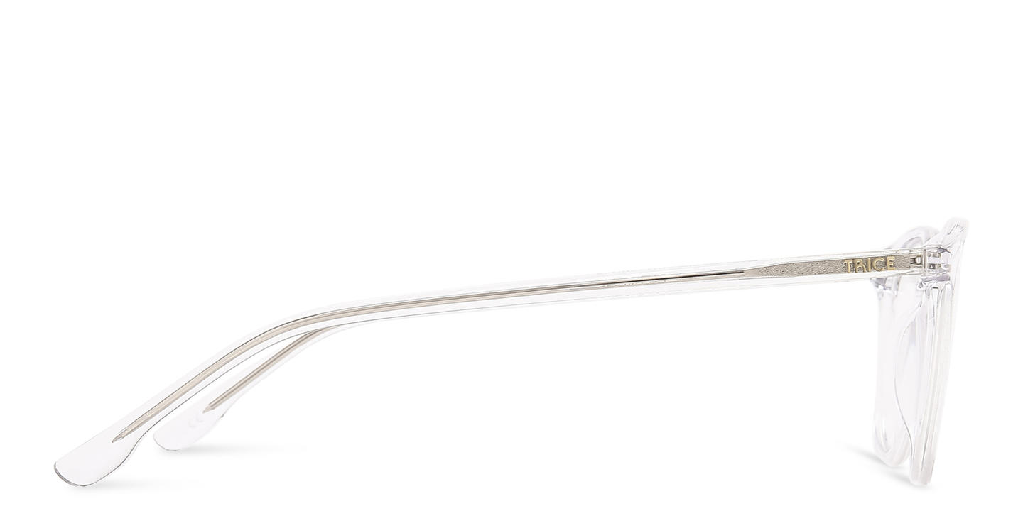 TRICE Unisex Round Eyeglasses in Clear – Product Photo 3