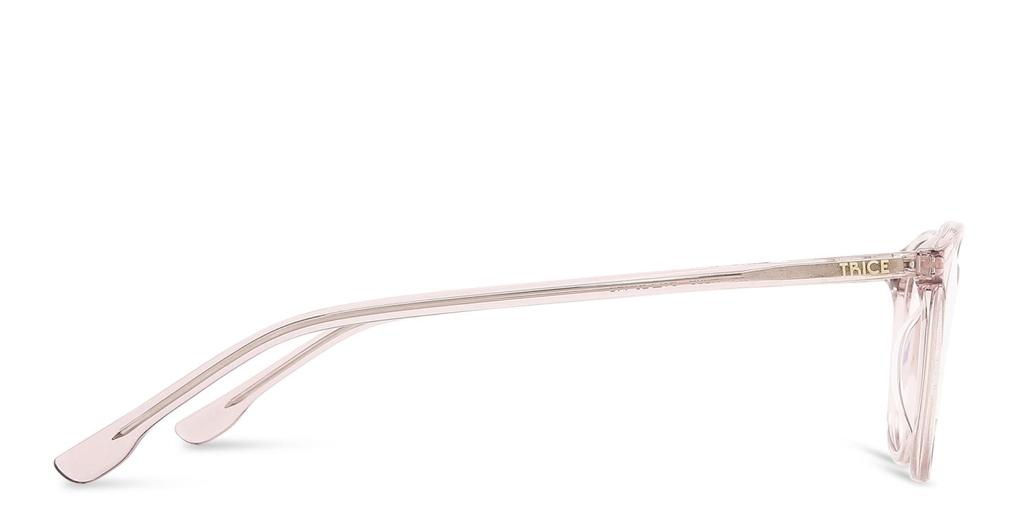 TRICE Unisex Round Eyeglasses in Nude – Product Photo 3