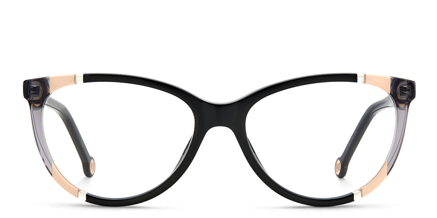 Carolina Herrera Wide Cat-Eye Eyeglasses in Black – Product Photo 0