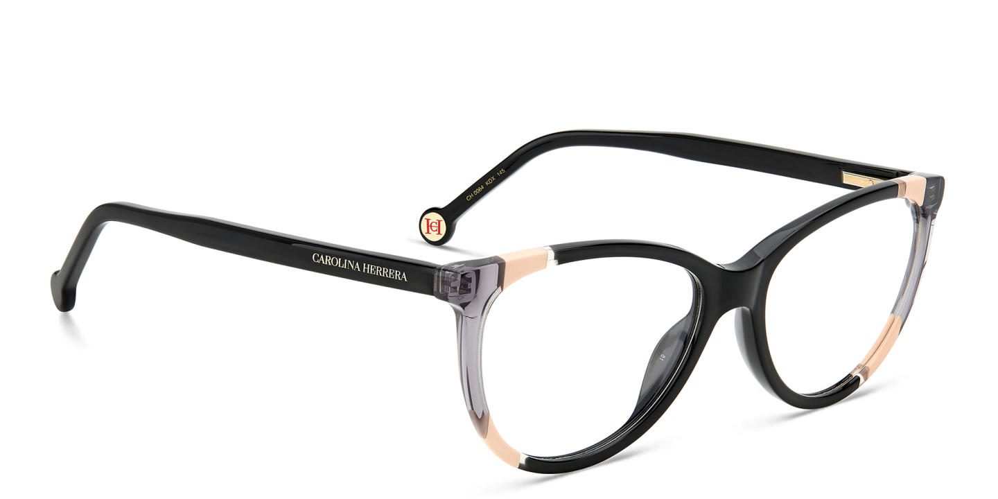 Carolina Herrera Wide Cat-Eye Eyeglasses in Black – Product Photo 2