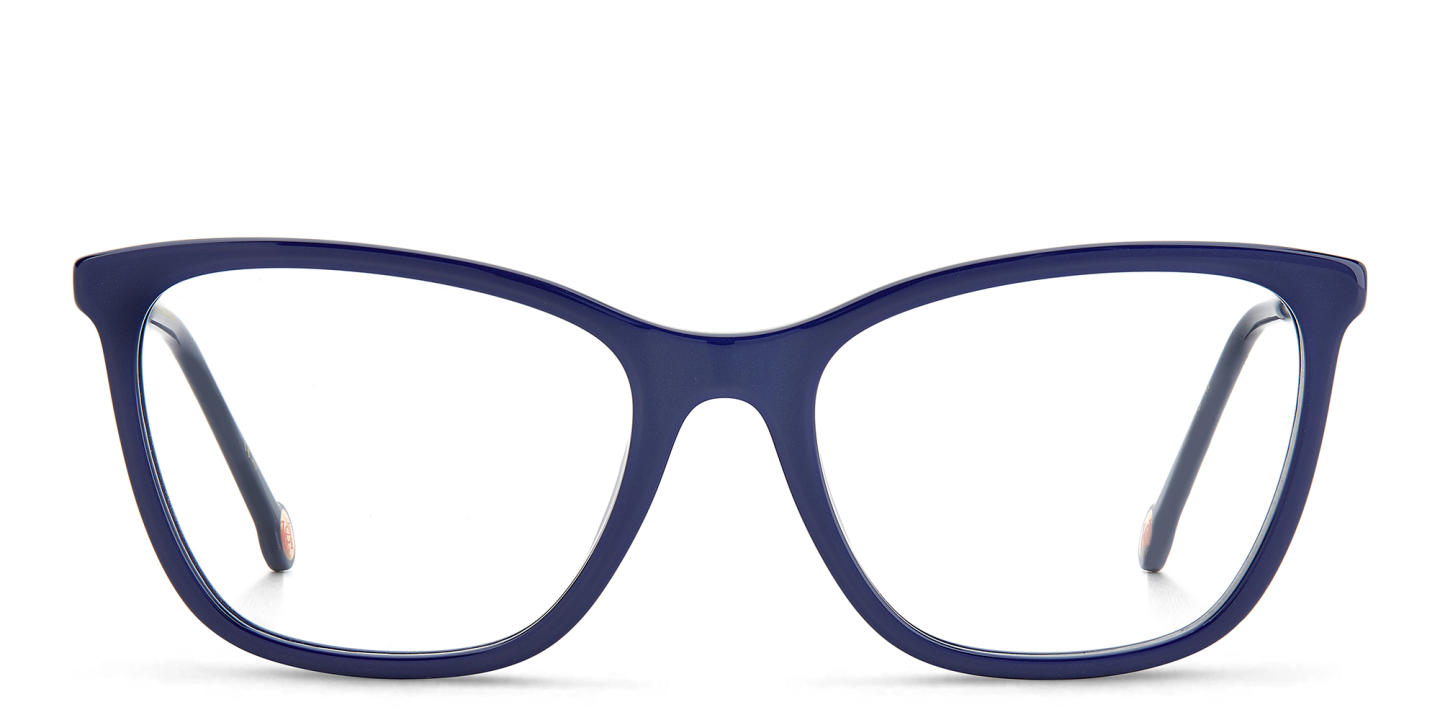 Shop Carolina Herrera Square Eyeglasses in Blue online.