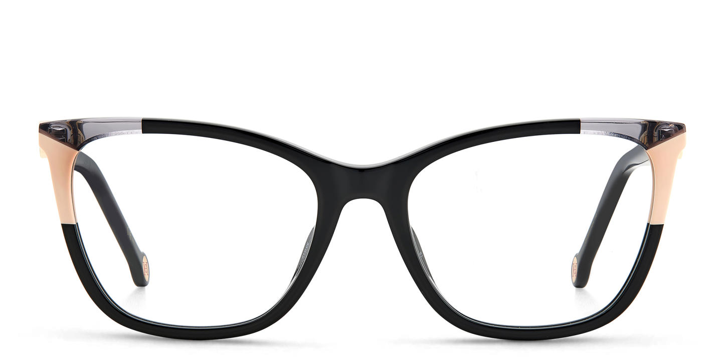 Shop Carolina Herrera Cat-Eye Eyeglasses in Black online.
