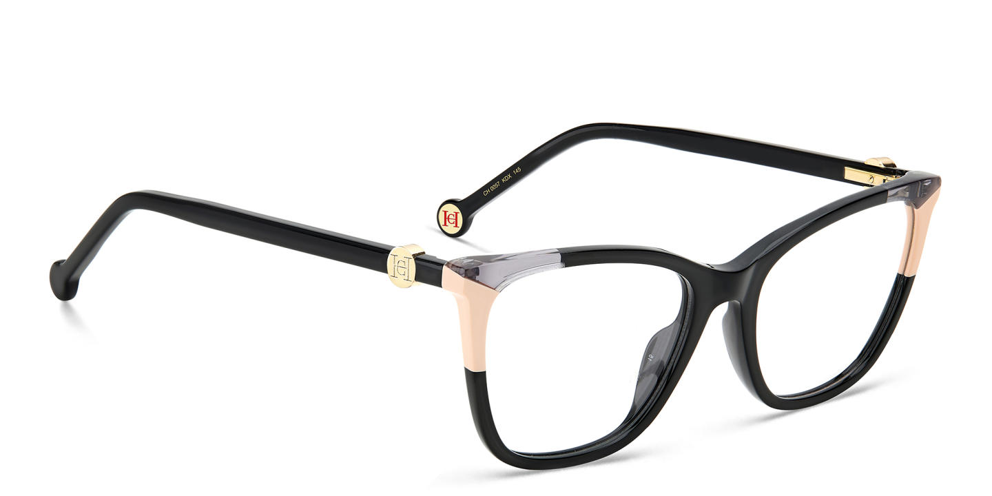 Shop Carolina Herrera Cat-Eye Eyeglasses in Black online.
